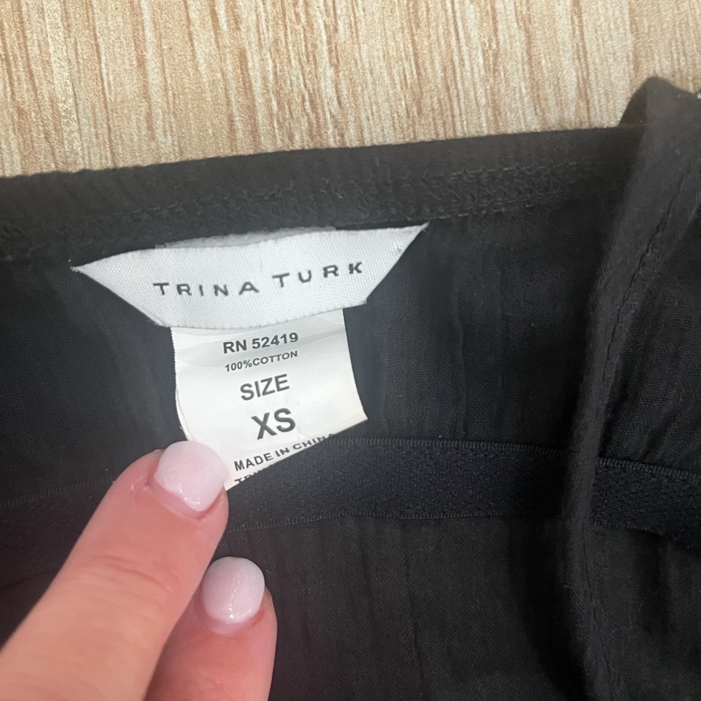 Trina Turk Embroidered Black Baja Romper - Picture 4 of 5